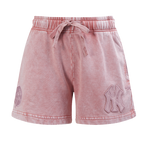 MLB NEW YORK YANKEES WASHED CLASSIC SHORT EN MOLLETON FRANÇAIS DÉLAVÉ À L'ENZYME POUR FEMME (MAUVE DÉLAVÉ)