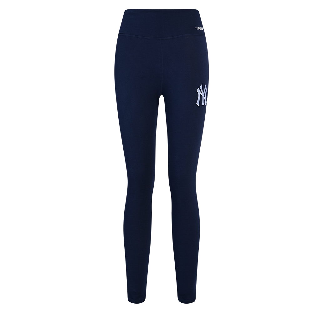 MLB NEW YORK YANKEES SCRIPT TAIL WOMEN'S HIGH WAIST JERSEY LEGGING (MIDNIGHT NAVY)