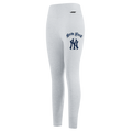 MLB NEW YORK YANKEES OLD ENGLISH LEGGING EN JERSEY POUR FEMME (GRIS CHINÉ)
