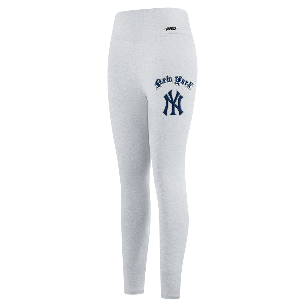 MLB NEW YORK YANKEES OLD ENGLISH LEGGING EN JERSEY POUR FEMME (GRIS CHINÉ)