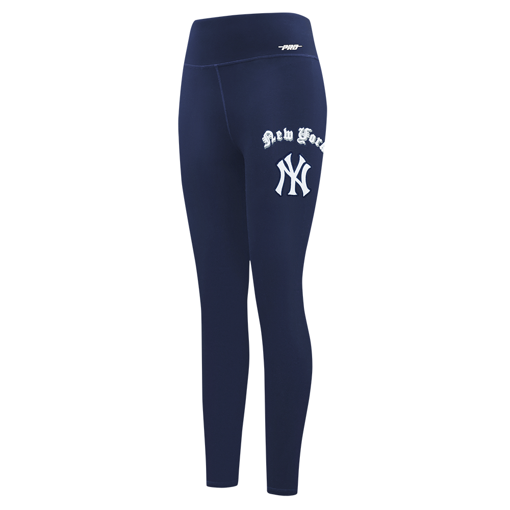 MLB NEW YORK YANKEES OLD ENGLISH WOMEN'S JERSEY LEGGING (MIDNIGHT NAVY)