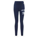 MLB NEW YORK YANKEES OLD ENGLISH WOMEN'S JERSEY LEGGING (MIDNIGHT NAVY)