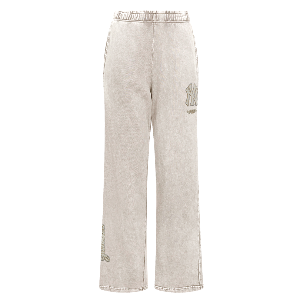 MLB NEW YORK YANKEES WASHED CLASSIC WOMEN'S ENZYME WASH FT STRAIGHT LE (WASHED WARM SLATE)