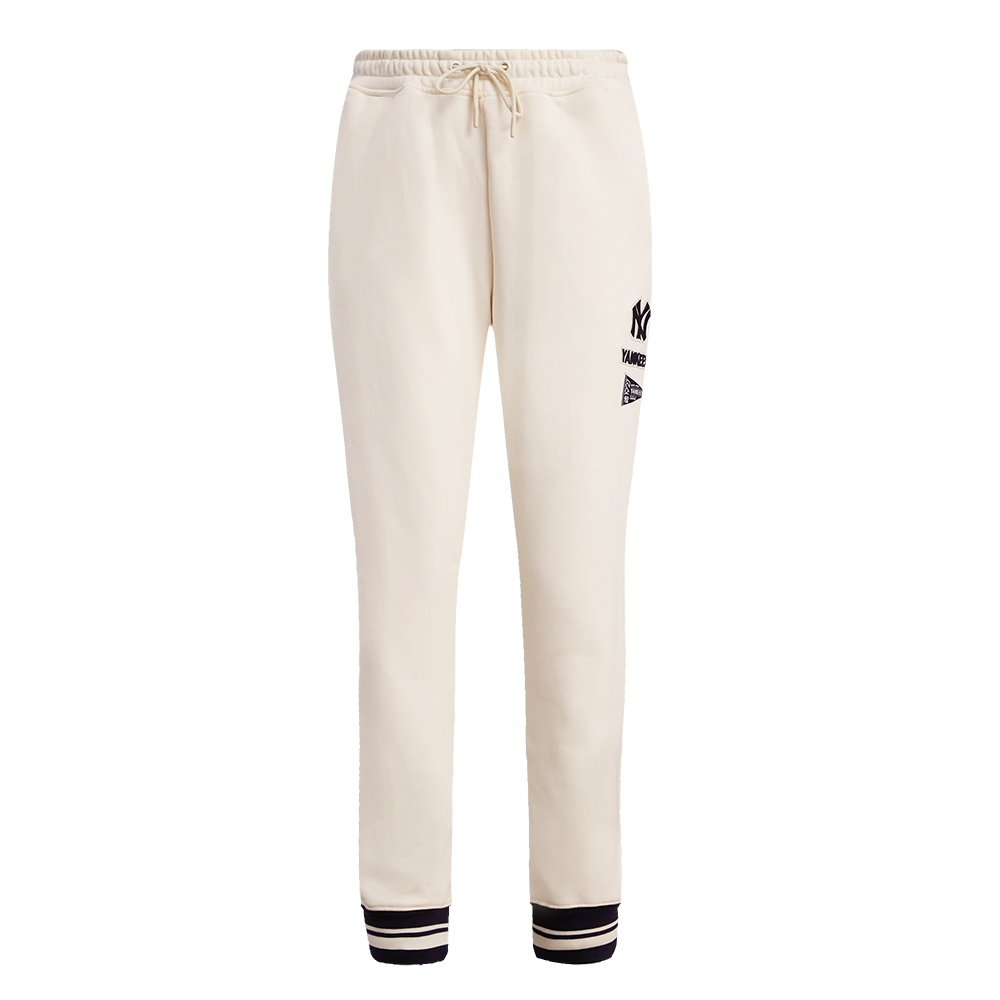 MLB NEW YORK YANKEES RETRO CLASSIC WOMEN'S SWEATPANT (EGGSHELL/ MIDNIGHT NAVY)