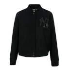 MLB NEW YORK YANKEES WASHED CRYSTALLINE BLOUSON COLLÉGIAL POUR FEMME (NOIR)