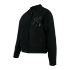 MLB NEW YORK YANKEES WASHED CRYSTALLINE BLOUSON COLLÉGIAL POUR FEMME (NOIR)