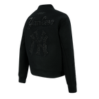 MLB NEW YORK YANKEES WASHED CRYSTALLINE BLOUSON COLLÉGIAL POUR FEMME (NOIR)