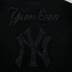 MLB NEW YORK YANKEES WASHED CRYSTALLINE BLOUSON COLLÉGIAL POUR FEMME (NOIR)