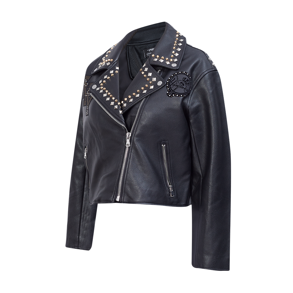MLB NEW YORK YANKEES RENEGADE BLOUSON DE CUIR POUR FEMME (NOIR)