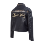 MLB NEW YORK YANKEES RENEGADE BLOUSON DE CUIR POUR FEMME (NOIR)