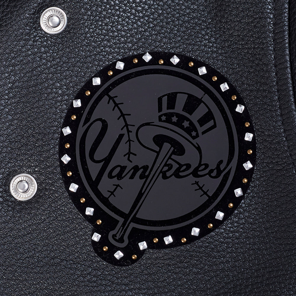 MLB NEW YORK YANKEES RENEGADE BLOUSON DE CUIR POUR FEMME (NOIR)