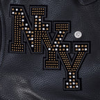 MLB NEW YORK YANKEES RENEGADE BLOUSON DE CUIR POUR FEMME (NOIR)
