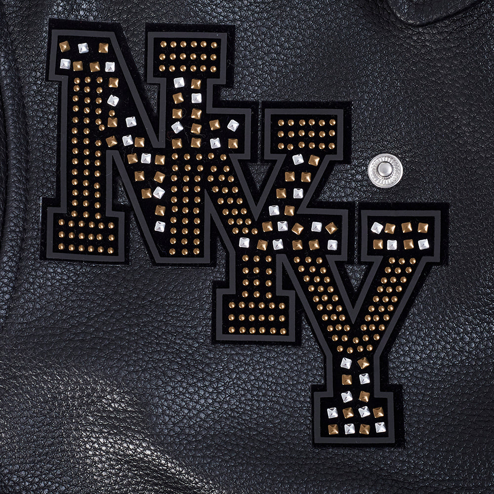 MLB NEW YORK YANKEES RENEGADE BLOUSON DE CUIR POUR FEMME (NOIR)