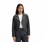 MLB NEW YORK YANKEES RENEGADE BLOUSON DE CUIR POUR FEMME (NOIR)