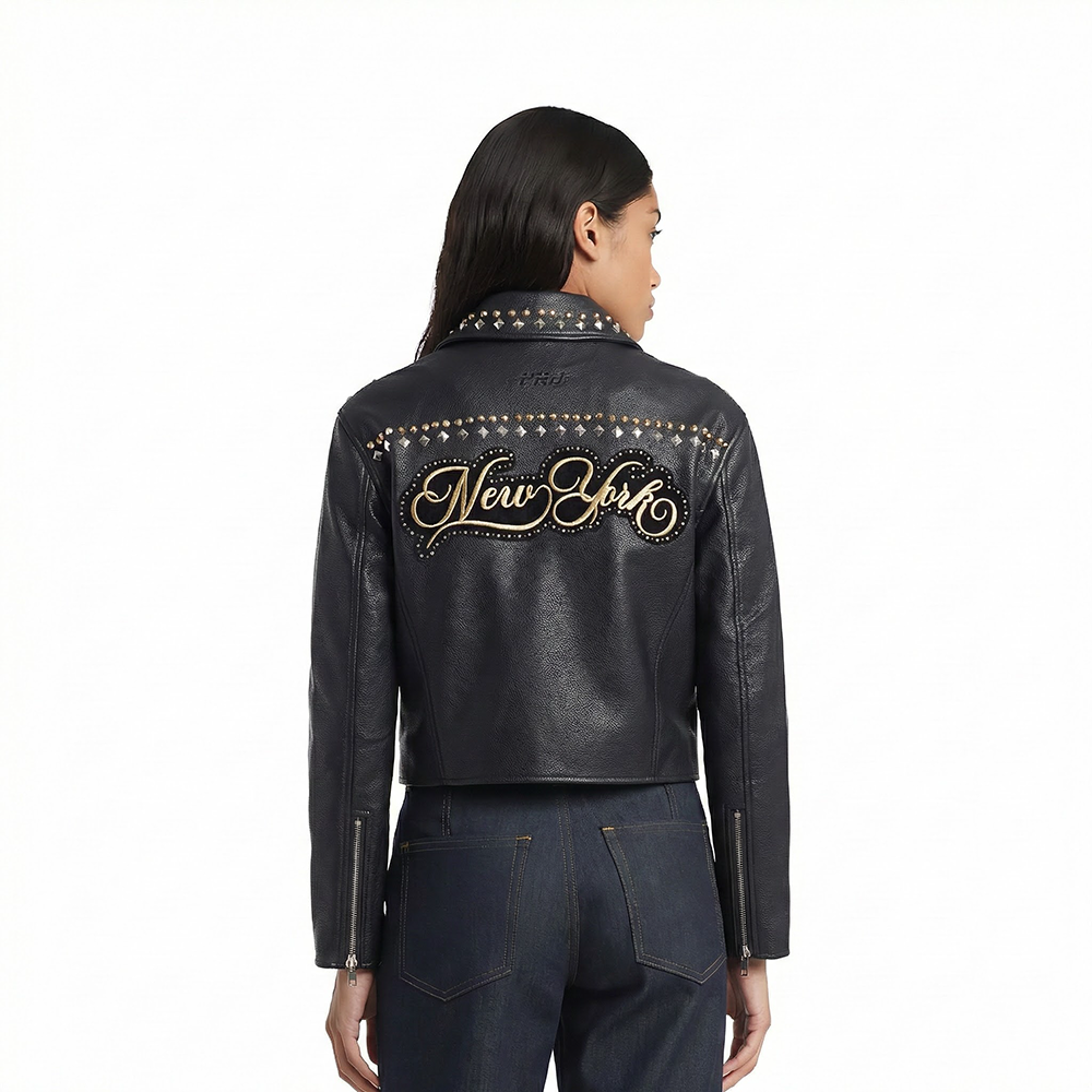 MLB NEW YORK YANKEES RENEGADE BLOUSON DE CUIR POUR FEMME (NOIR)