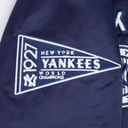 MLB NEW YORK YANKEES  RETRO CLASSIC WOMEN'S RIB SATIN JACKET (MIDNIGHT NAVY)