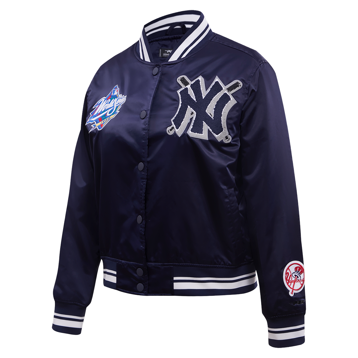 MLB NEW YORK YANKEES MASHUP WOMEN'S SATIN JACKET (MIDNIGHT NAVY)