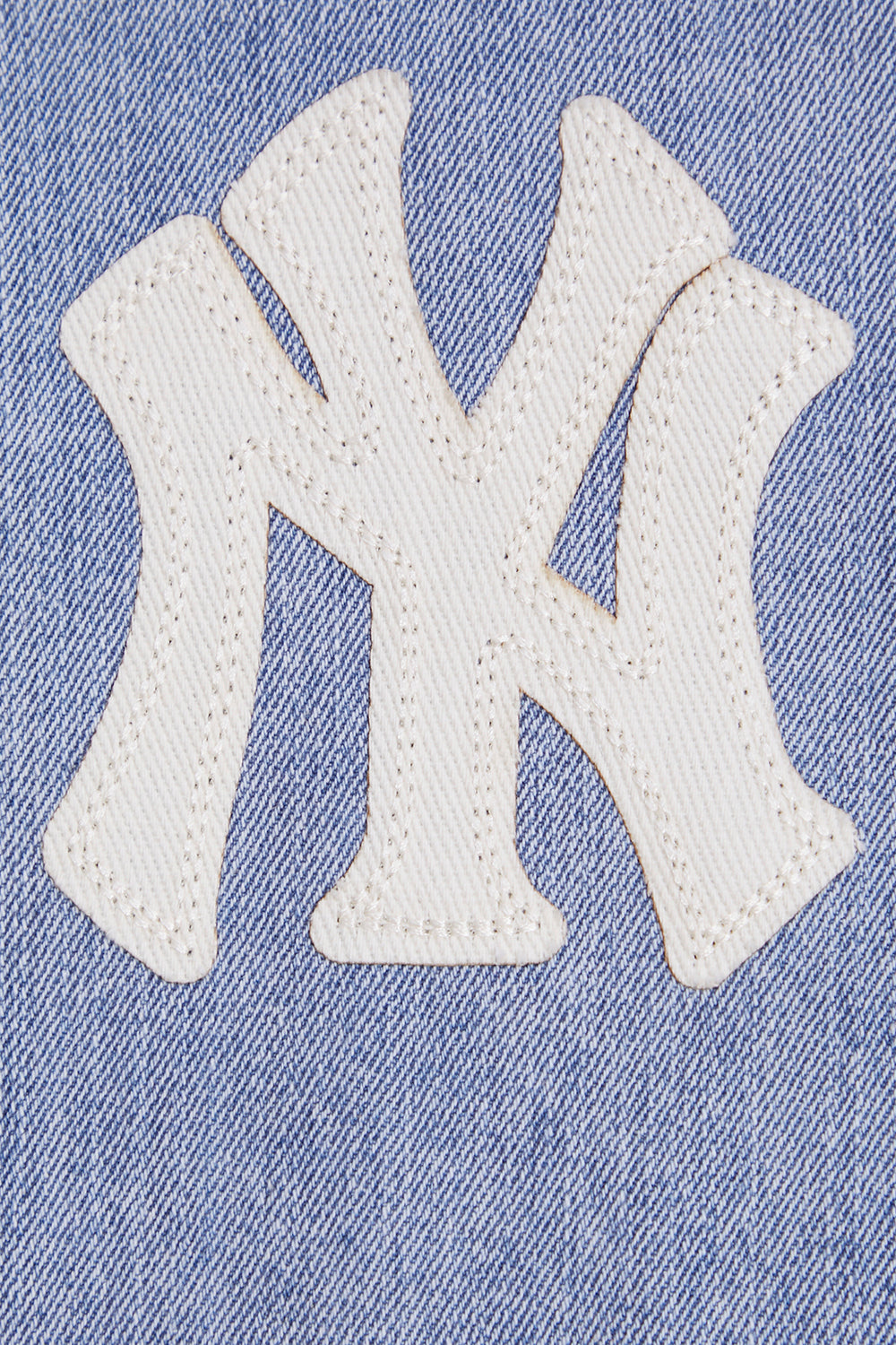 MLB NEW YORK YANKEES VARSITY BLUES WOMEN'S DENIM VARSITY JACKET (DENIM/LINEN)