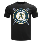 MLB OAKLAND ATHLETICS MASH UP HAUT EN JERSEY SIMPLE POUR HOMME (NOIR)