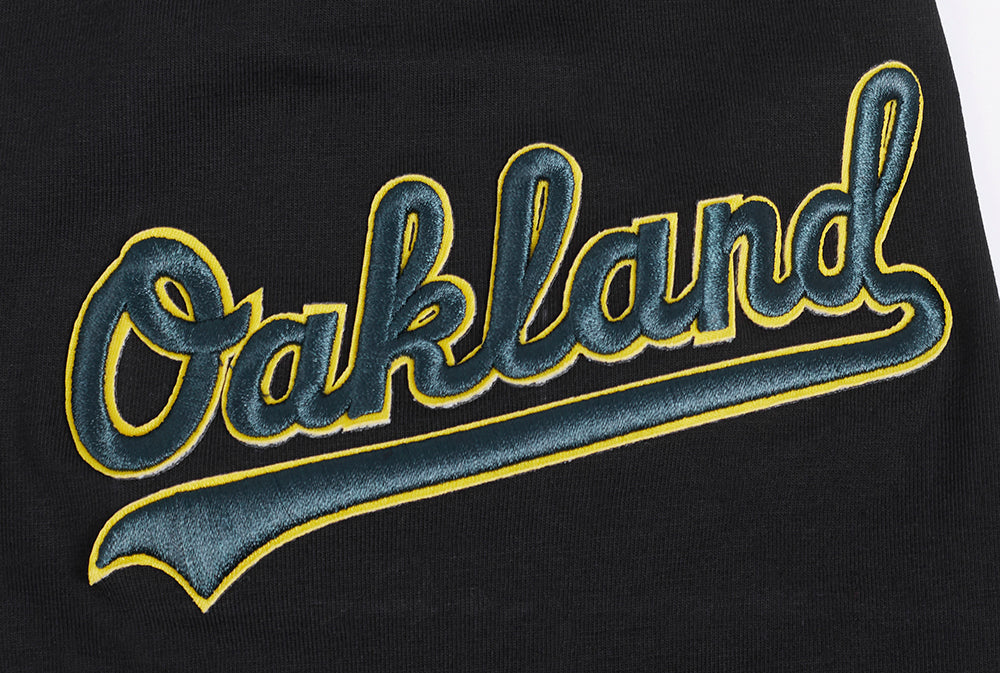 MLB OAKLAND ATHLETICS MASH UP HAUT EN JERSEY SIMPLE POUR HOMME (NOIR)