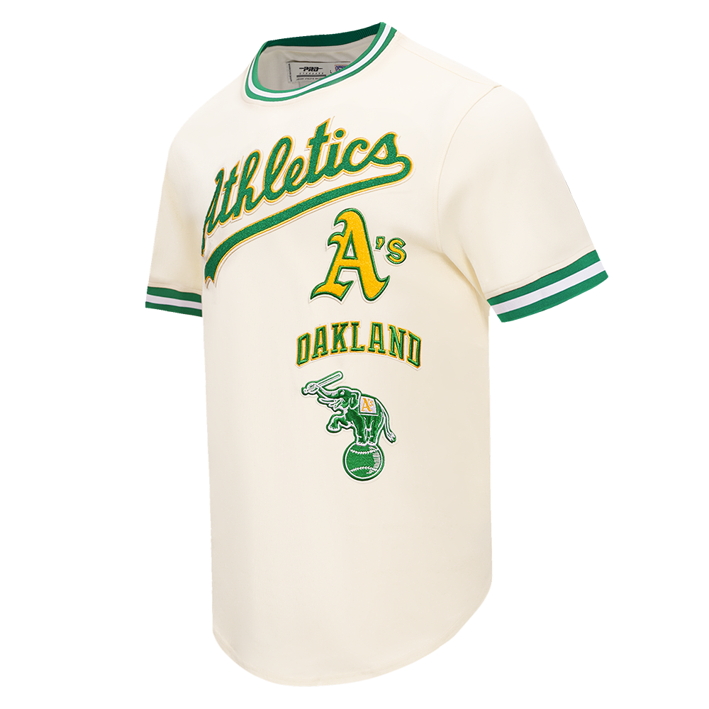 MLB OAKLAND ATHLETICS RETRO CLASSIC MEN'S TOP (EGGSHELL/ KELLY GREEN)