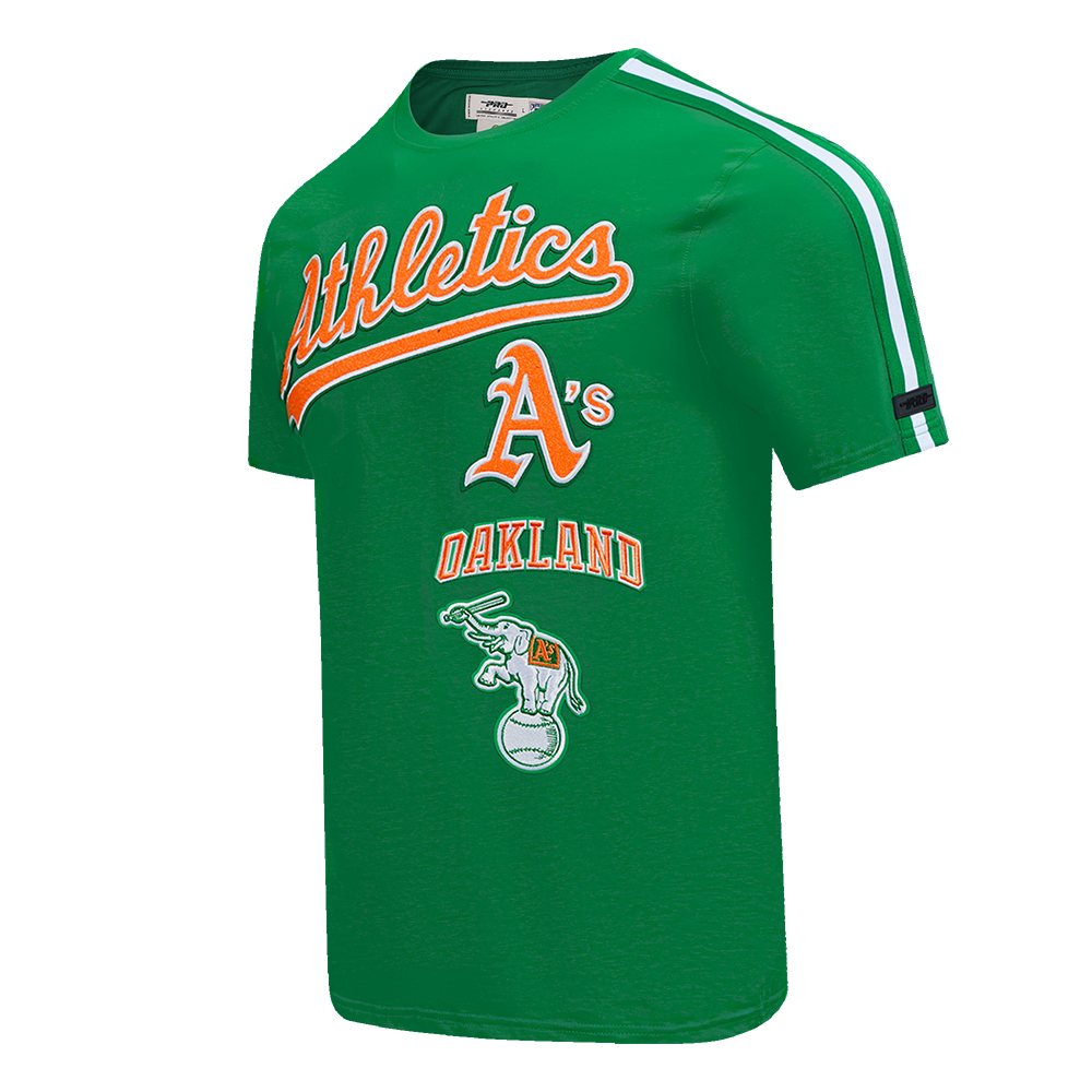 MLB OAKLAND ATHLETICS RETRO CLASSIC MEN'S STRIPED TOP (KELLY GREEN)