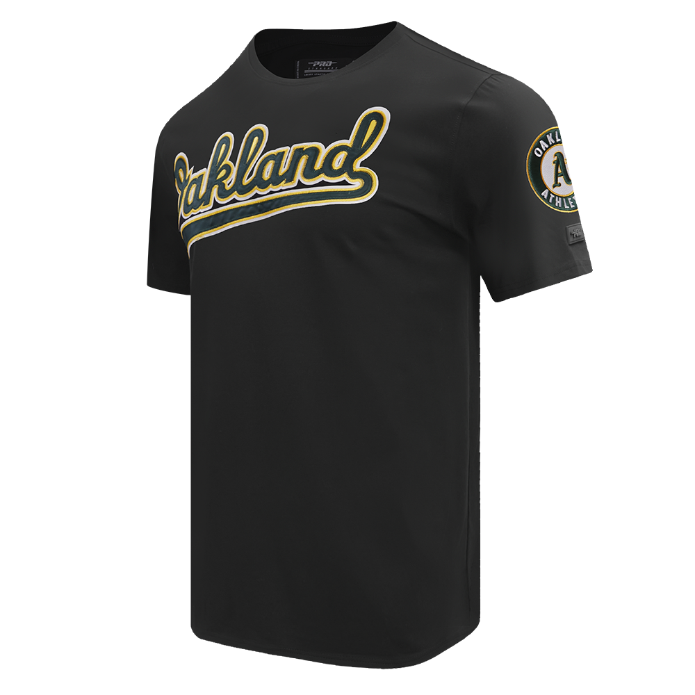MLB OAKLAND ATHLETICS TACKLE TWILL MEN'S TOP (BLACK)