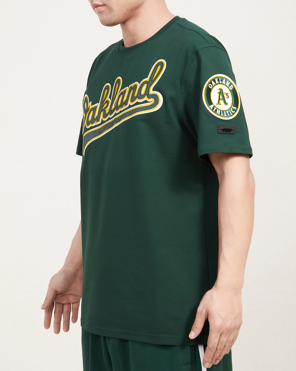 MLB OAKLAND ATHLETICS TACKLE TWILL MEN'S TOP (FOREST GREEN)