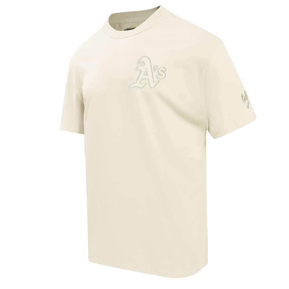 MLB OAKLAND ATHLETICS NEUTRAL DROP SHOULDER MEN'S TOP (EGGSHELL)