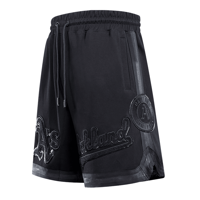 MLB OAKLAND ATHLETICS TRIPLE BLACK LOGO PRO TEAM MEN'S SHORT (TRIPLE BLACK)