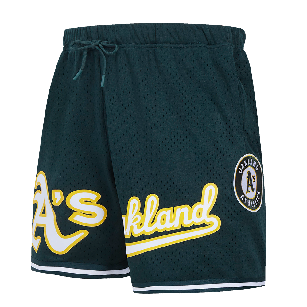 SHORT EN MAILLE POUR HOMMES AVEC LOGO MLB OAKLAND ATHLETICS (POUR)