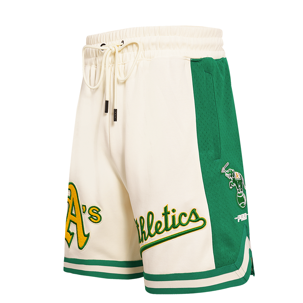 MLB OAKLAND ATHLETICS RETRO CLASSIC SHORT 2.0 POUR HOMME (COQUILLE D'ŒUF/VERT KELLY)