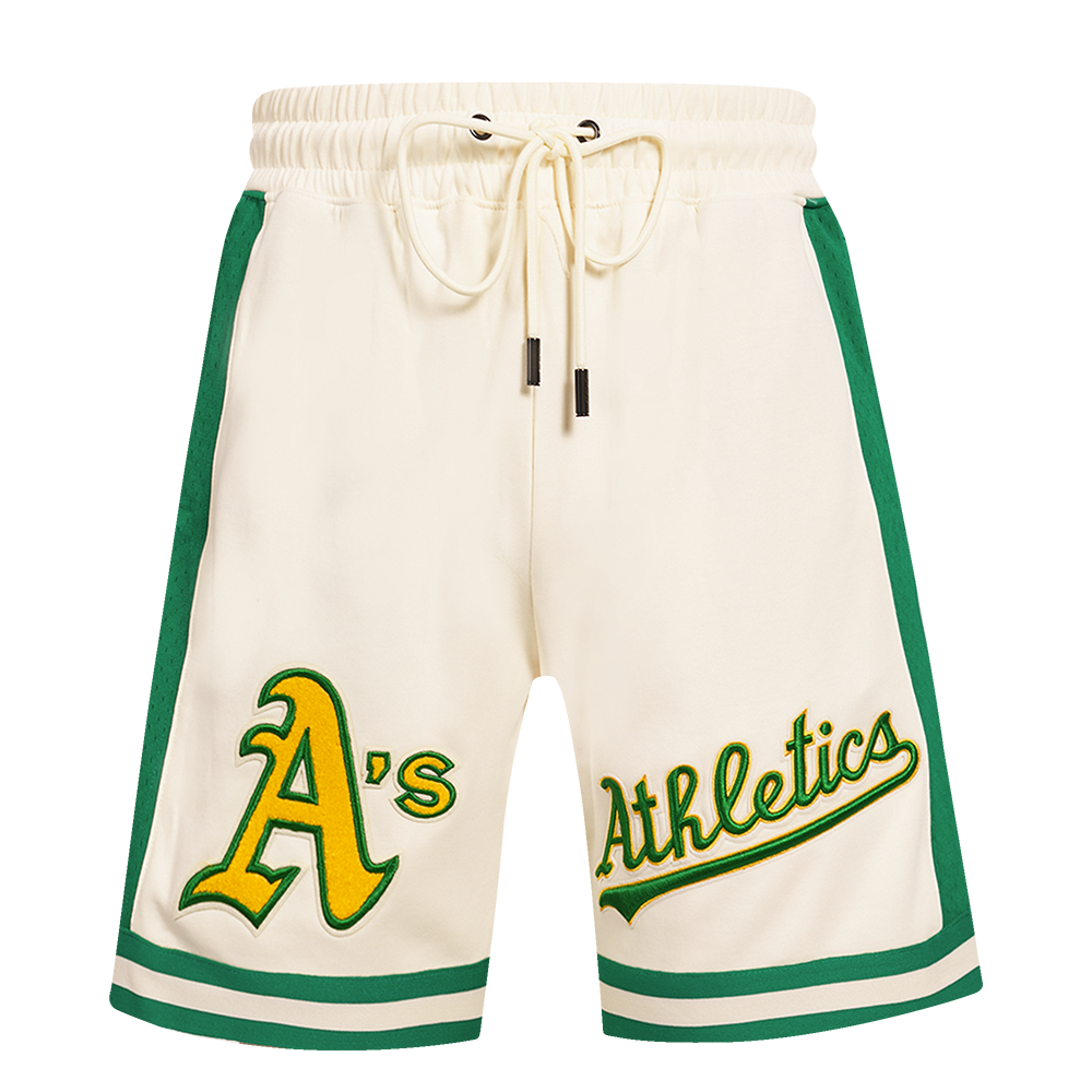 MLB OAKLAND ATHLETICS RETRO CLASSIC SHORT 2.0 POUR HOMME (COQUILLE D'ŒUF/VERT KELLY)