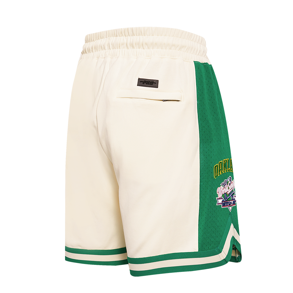 MLB OAKLAND ATHLETICS RETRO CLASSIC SHORT 2.0 POUR HOMME (COQUILLE D'ŒUF/VERT KELLY)