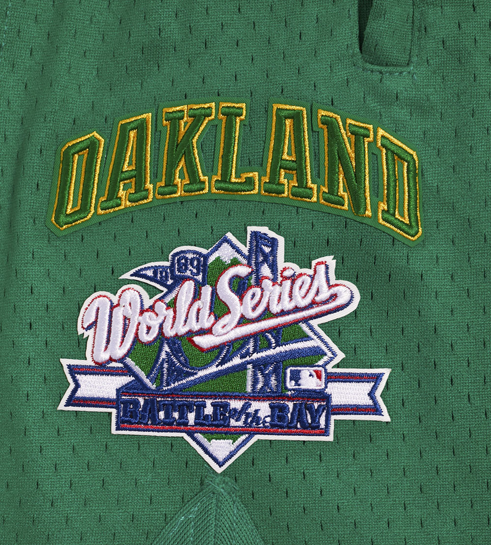 MLB OAKLAND ATHLETICS RETRO CLASSIC SHORT 2.0 POUR HOMME (COQUILLE D'ŒUF/VERT KELLY)