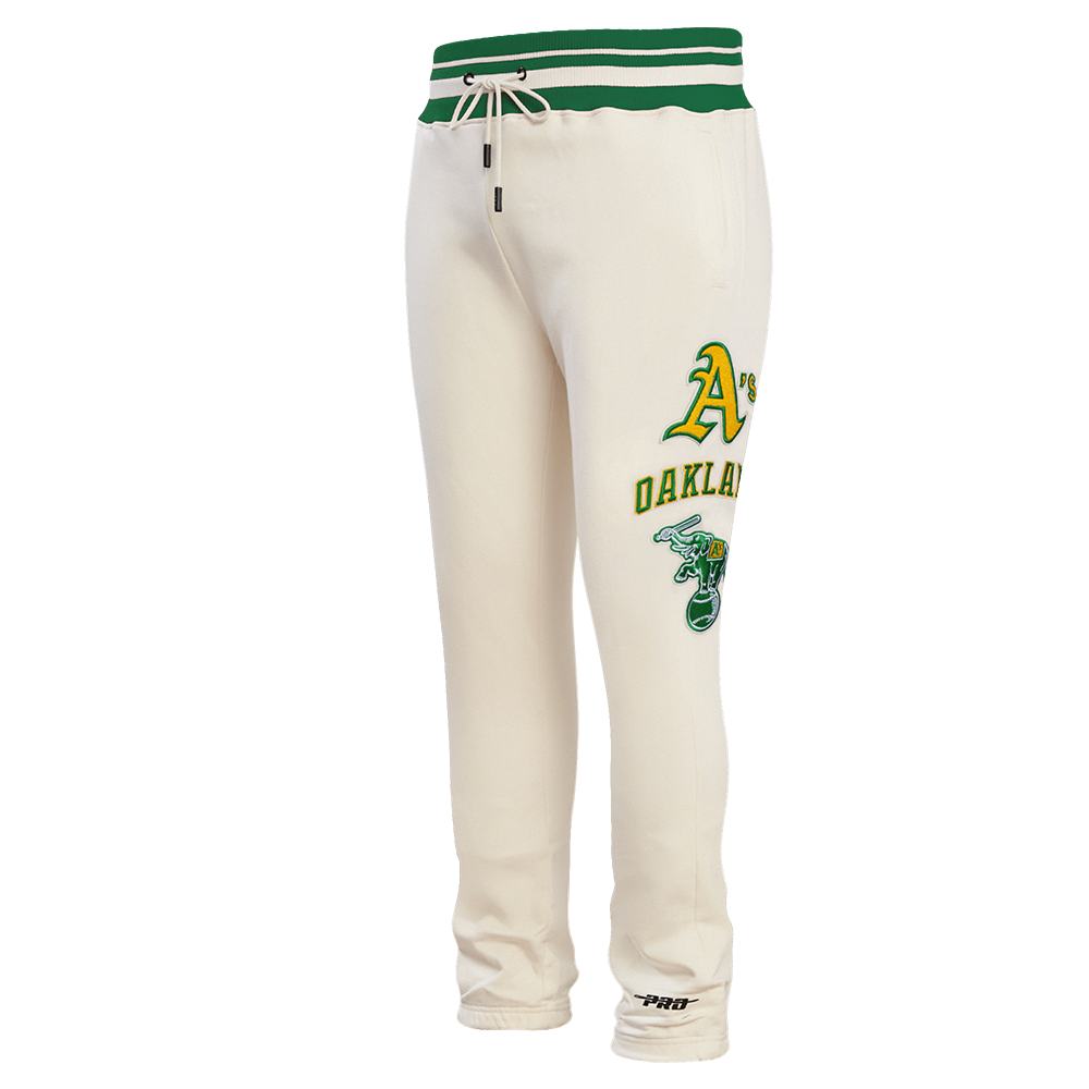 MLB OAKLAND ATHLETICS RETRO CLASSIC MEN'S SWEATPANT (EGGSHELL/ KELLY GREEN)