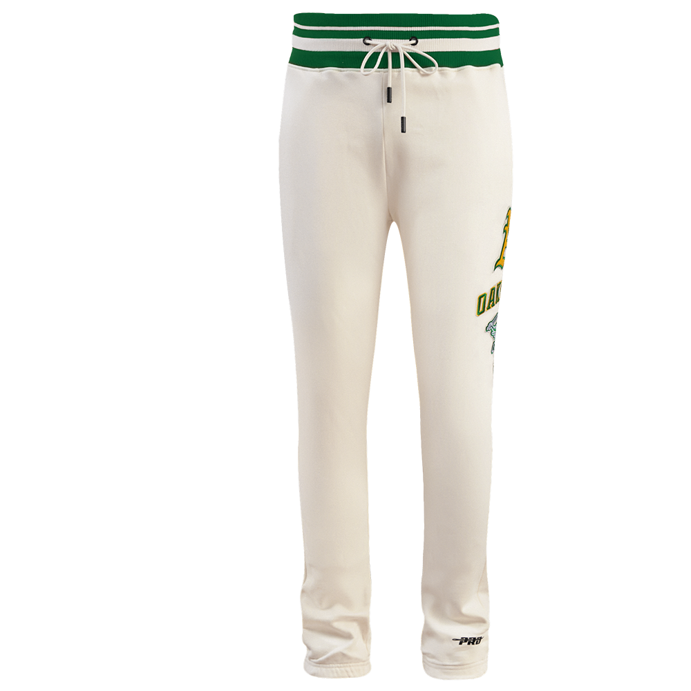 MLB OAKLAND ATHLETICS RETRO CLASSIC MEN'S SWEATPANT (EGGSHELL/ KELLY GREEN)