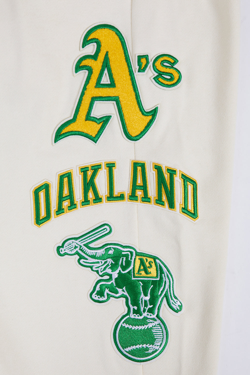 MLB OAKLAND ATHLETICS RETRO CLASSIC MEN'S SWEATPANT (EGGSHELL/ KELLY GREEN)