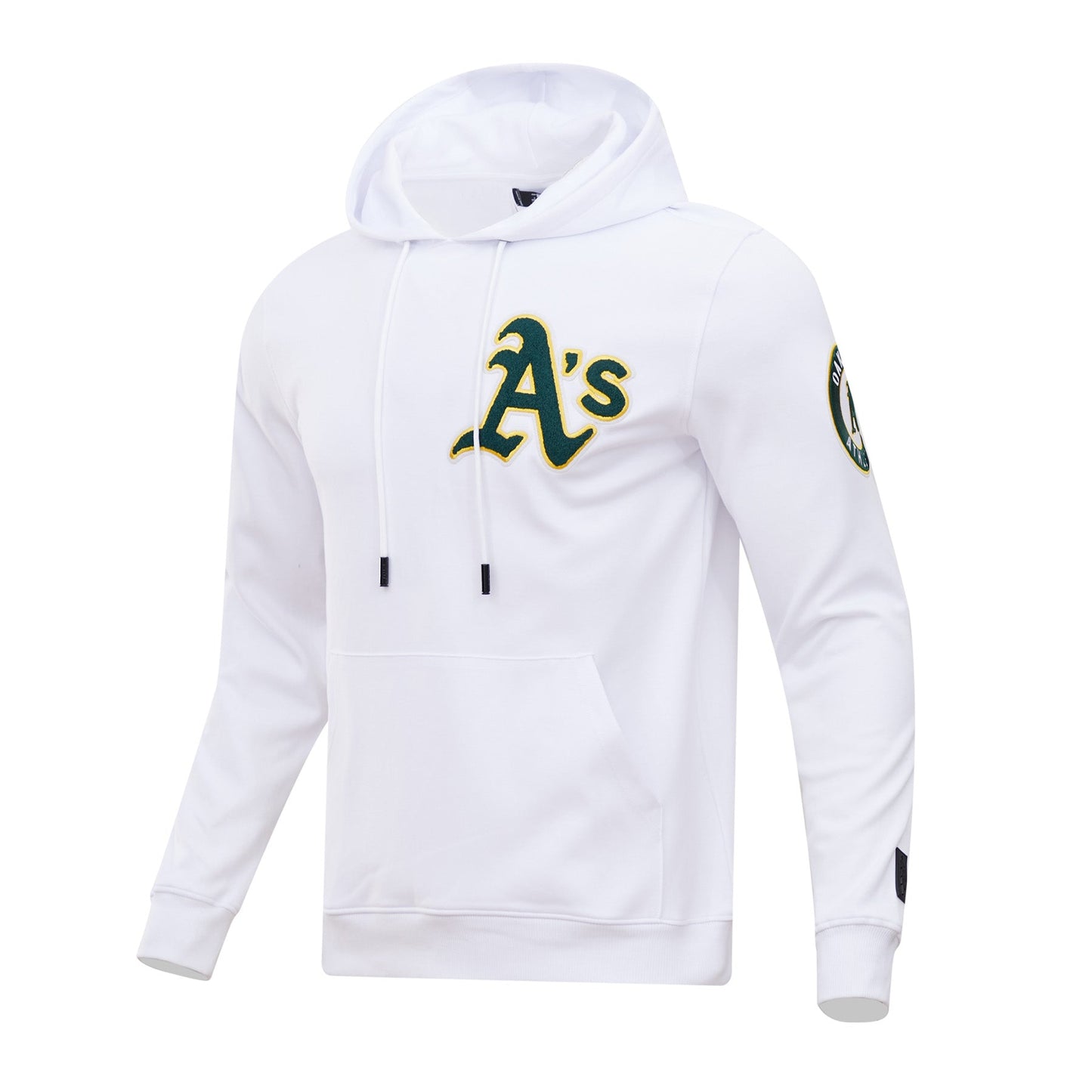 MLB OAKLAND ATHLETICS CLASSIC CHENILLE MEN'S PULLOVER HOODIE (WHITE)