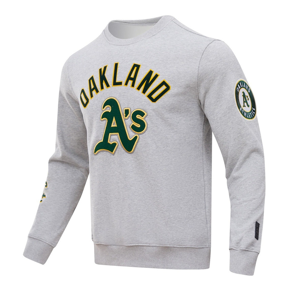 MLB OAKLAND ATHLETICS CLASSIC MEN'S CREWNECK (HEATHER GREY)