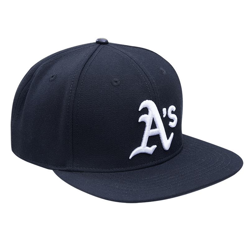 MLB OAKLAND ATHLETICS BLACK & WHITE UNISEX SNAPBACK HAT (BLACK)