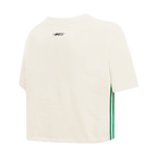 MLB OAKLAND ATHLETICS RETRO CLASSIC WOMEN'S BOXY TOP (EGGSHELL)