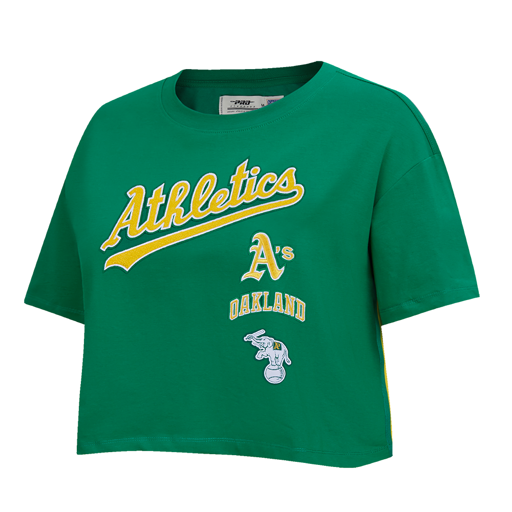 MLB OAKLAND ATHLETICS RETRO CLASSIC HAUT À COUPE CARRÉE POUR FEMME (VERT KELLY)