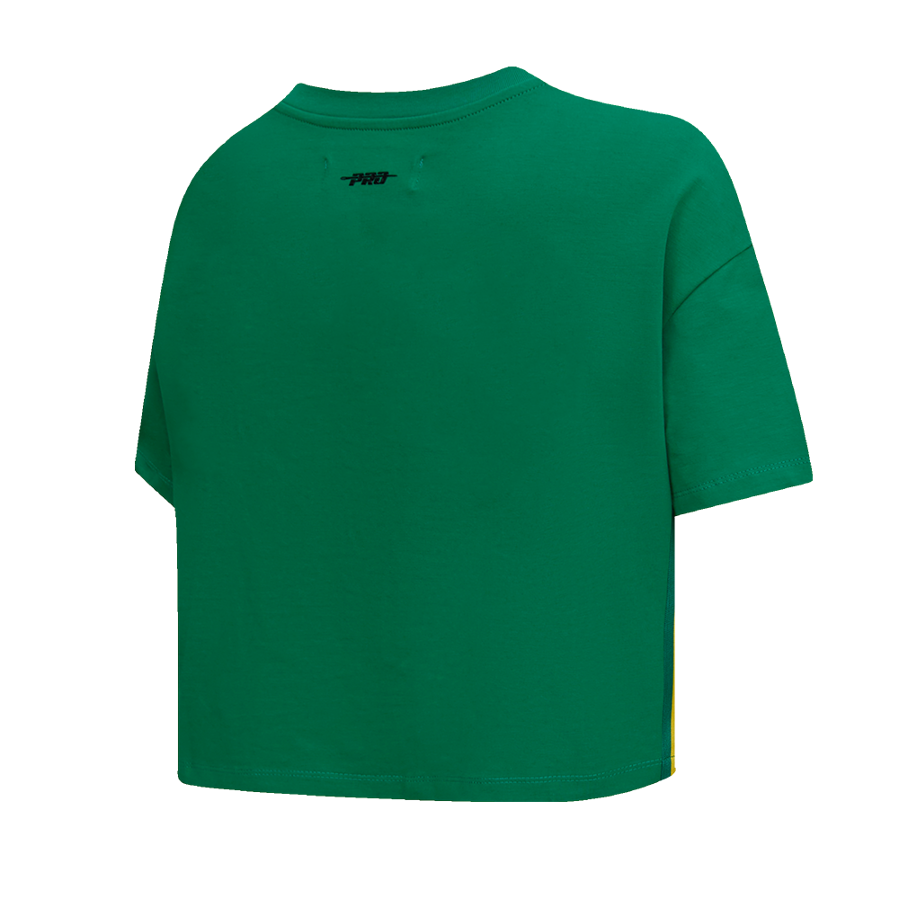 MLB OAKLAND ATHLETICS RETRO CLASSIC HAUT À COUPE CARRÉE POUR FEMME (VERT KELLY)