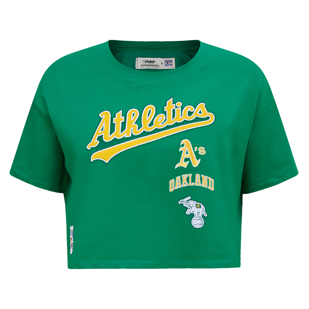 MLB OAKLAND ATHLETICS RETRO CLASSIC HAUT À COUPE CARRÉE POUR FEMME (VERT KELLY)