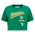 MLB OAKLAND ATHLETICS RETRO CLASSIC HAUT À COUPE CARRÉE POUR FEMME (VERT KELLY)