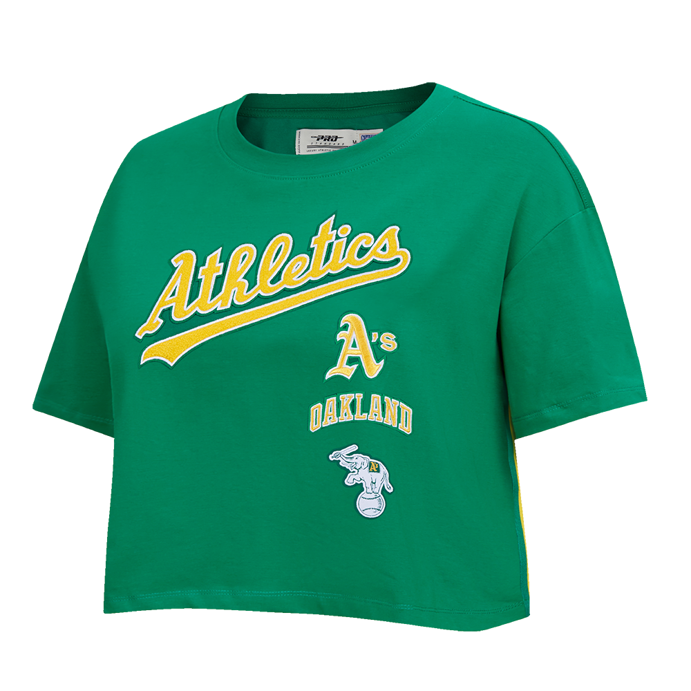 MLB OAKLAND ATHLETICS RETRO CLASSIC HAUT À COUPE CARRÉE POUR FEMME (VERT KELLY)