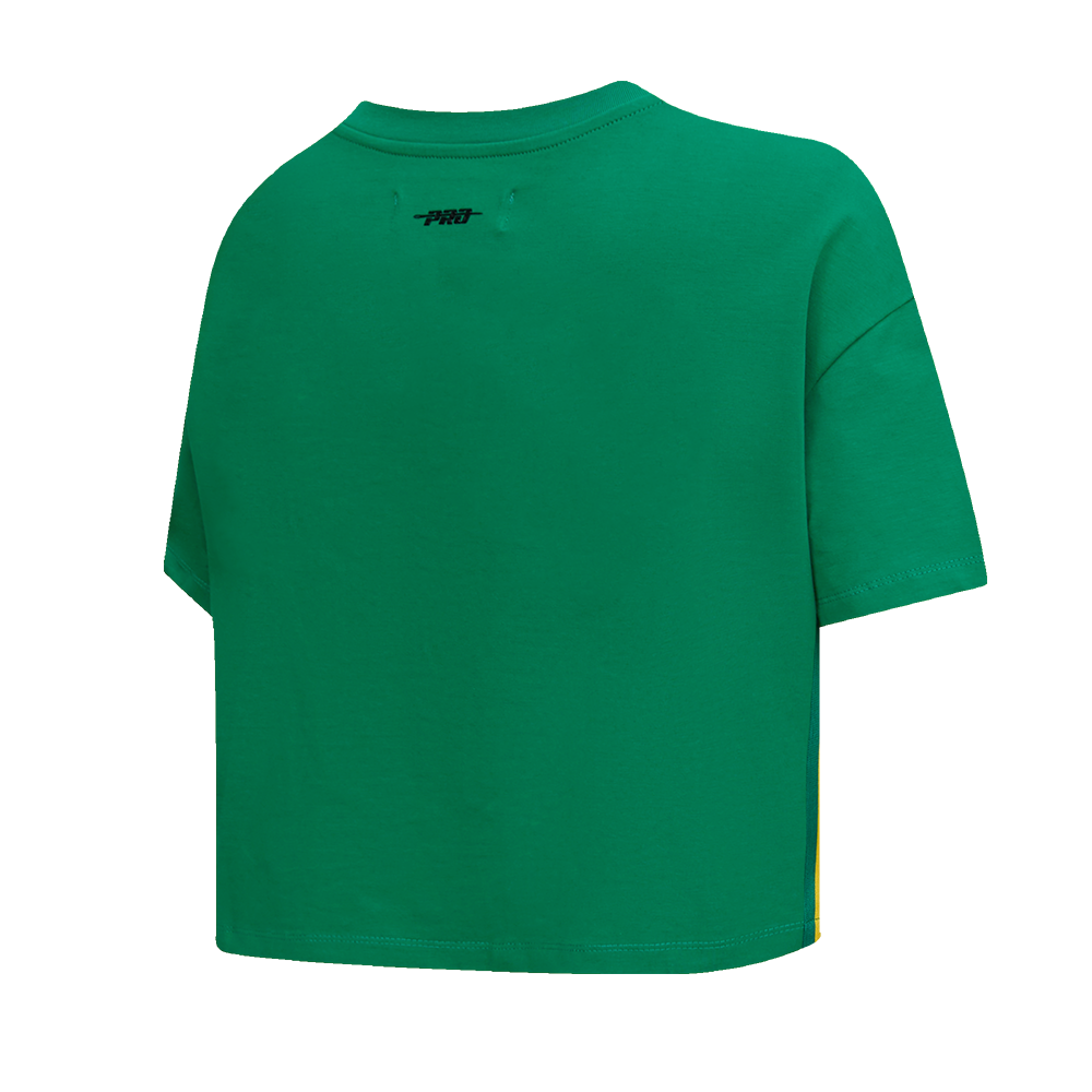 MLB OAKLAND ATHLETICS RETRO CLASSIC HAUT À COUPE CARRÉE POUR FEMME (VERT KELLY)