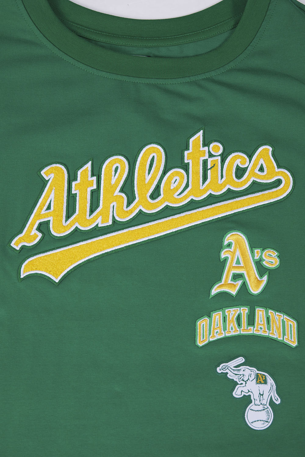 MLB OAKLAND ATHLETICS RETRO CLASSIC HAUT À COUPE CARRÉE POUR FEMME (VERT KELLY)