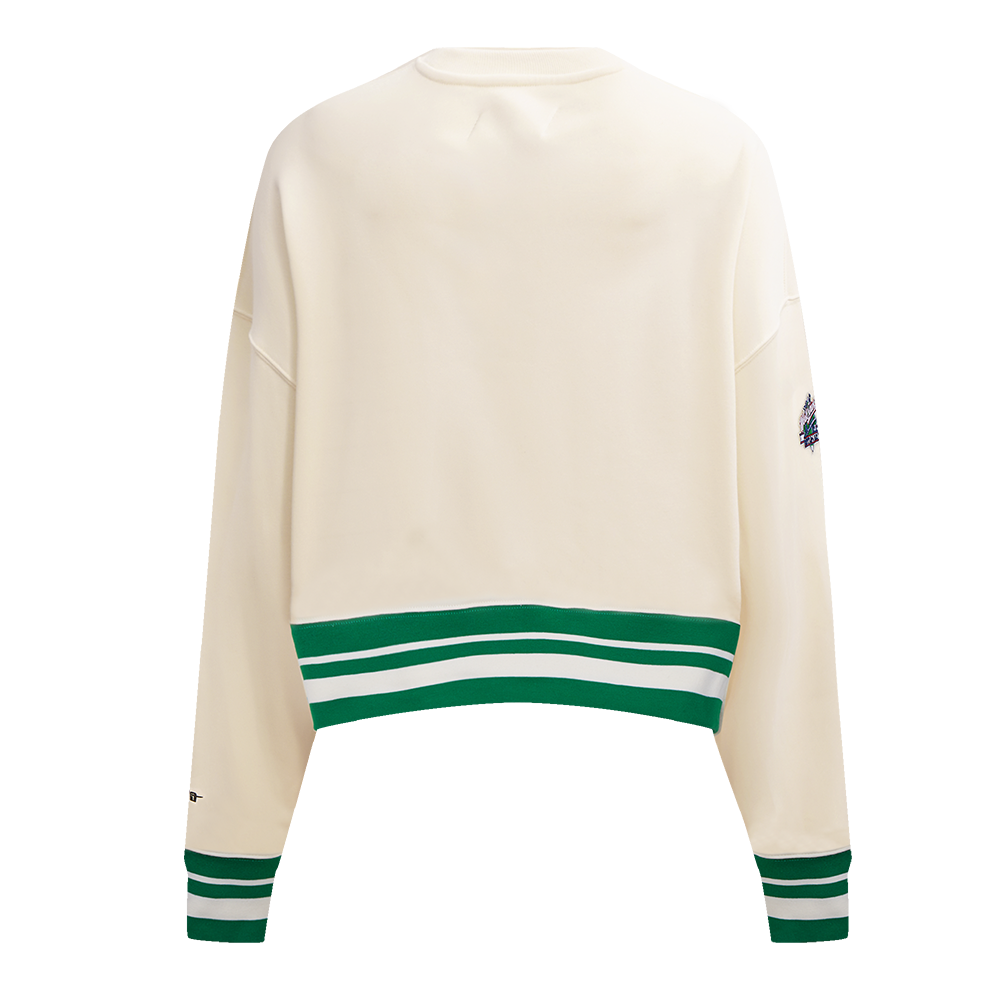 MLB OAKLAND ATHLETICS RETRO CLASSIC WOMEN'S CREWNECK (EGGSHELL/ KELLY GREEN)
